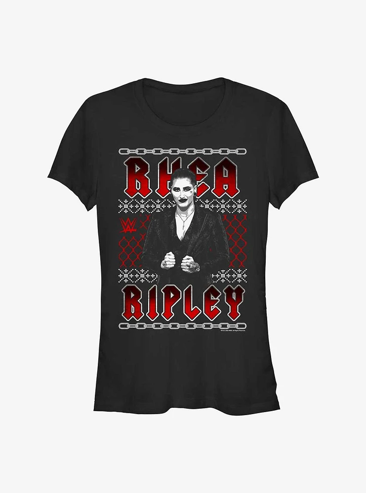 WWE Rhea Ripley Ugly Christmas Girls T-Shirt