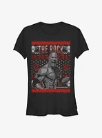 WWE The Rock Ugly Christmas Girls T-Shirt