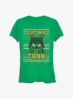 WWE Shotzi Blackheart Eat My Tank Ugly Christmas Girls T-Shirt