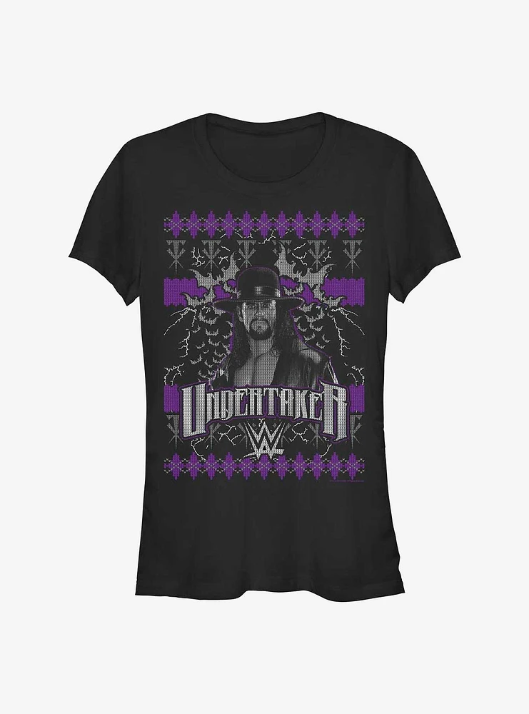 WWE The Undertaker Mark Calaway Ugly Christmas Girls T-Shirt