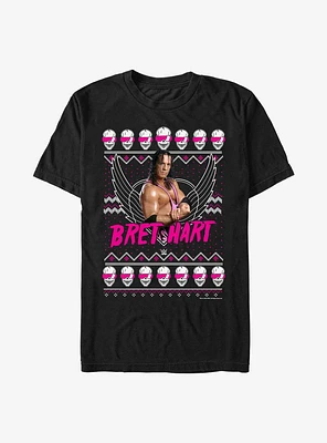 WWE Bret Hart Ugly Christmas T-Shirt