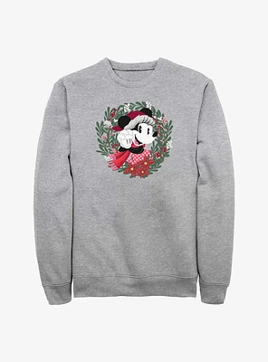 Disney Minnie Mouse Christmas Wreath Sweatshirt