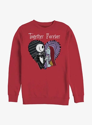 Disney The Nightmare Before Christmas Jack and Sally Together Forever Sweatshirt