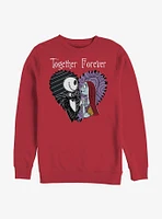 Disney The Nightmare Before Christmas Jack and Sally Together Forever Sweatshirt