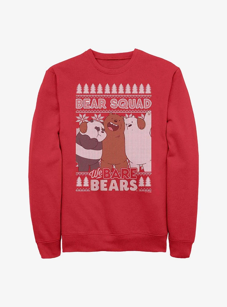 Cartoon Network We Bare Bears Squad Ugly Christmas Sweatshirt