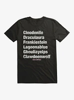 Monster High Names T-Shirt
