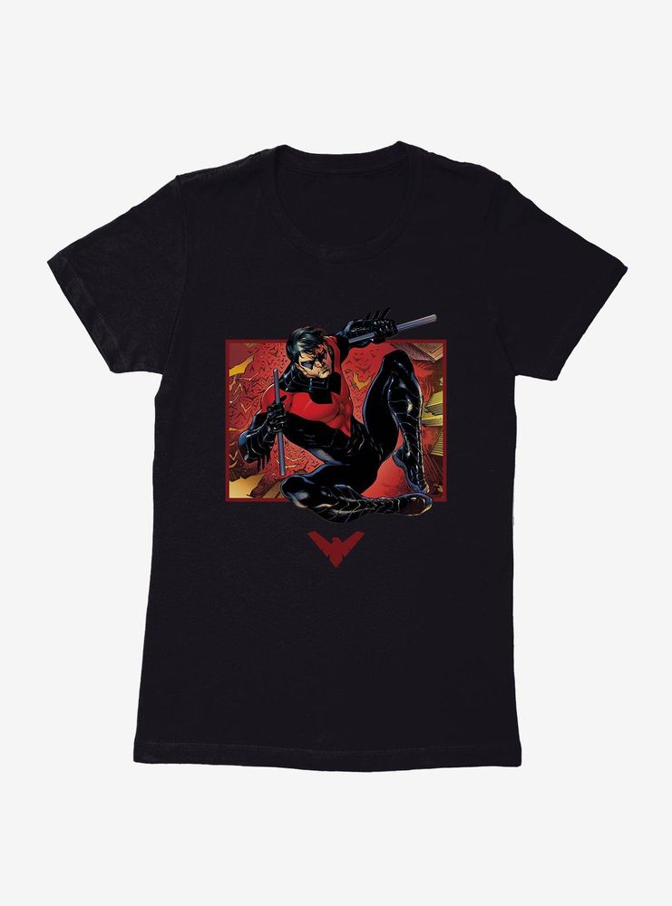 DC Comics Batman Nightwing Red Suit Fight Womens T-Shirt