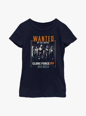 Star Wars: The Bad Batch Wanted Clones Youth Girls T-Shirt