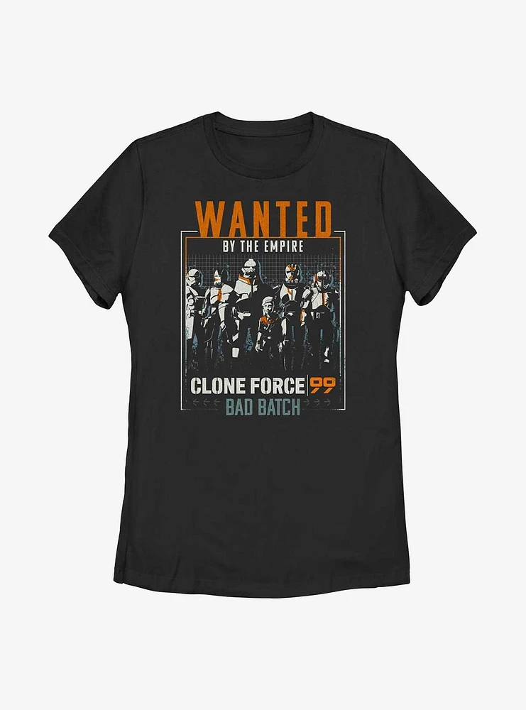 Star Wars: The Bad Batch Wanted Clones Womens T-Shirt