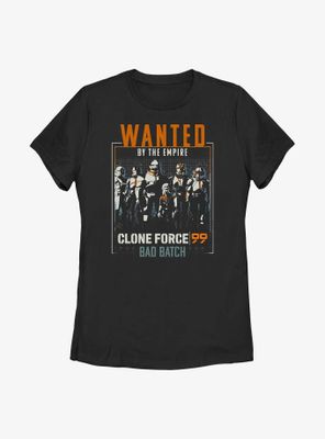 Star Wars: The Bad Batch Wanted Clones Womens T-Shirt