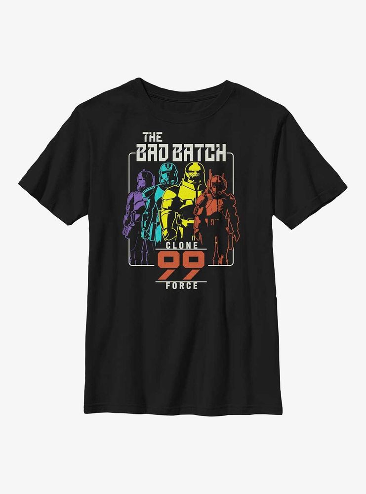 Star Wars: The Bad Batch Rainbow Clones Youth T-Shirt