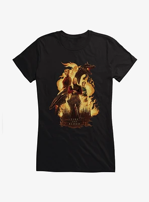 House Of The Dragon Fire And Blood Girls T-Shirt