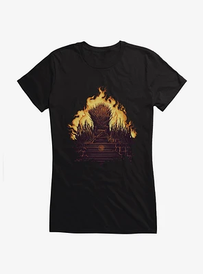 House Of The Dragon Fire Throne Girls T-Shirt