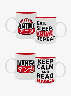 The Good Gift Mug Set Eat, Sleep, Anime, Repeat