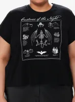 Social Collision Night Creature Anatomy Girls Crop T-Shirt Plus