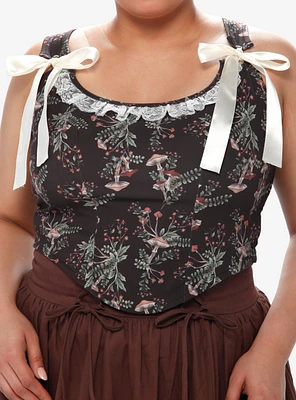 Thorn & Fable Mushroom Girls Corset Top Plus