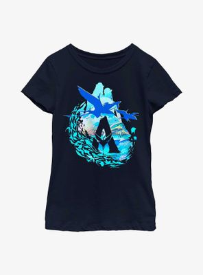 Avatar: The Way Of Water Scenic Flyby Logo Youth Girls T-Shirt