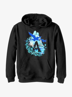 Avatar: The Way Of Water Logo Scenic Flyby Youth Hoodie