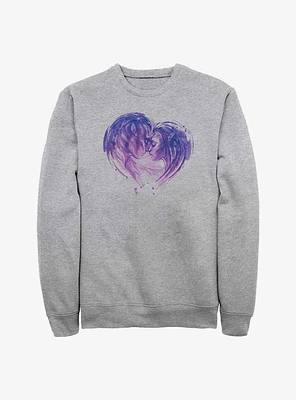 Avatar: The Way of Water Jake and Neytiri Face Heart Sweatshirt