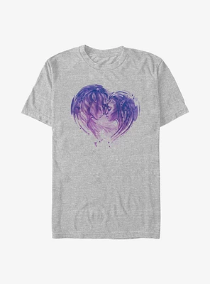 Avatar: The Way of Water Jake and Neytiri Face Heart T-Shirt