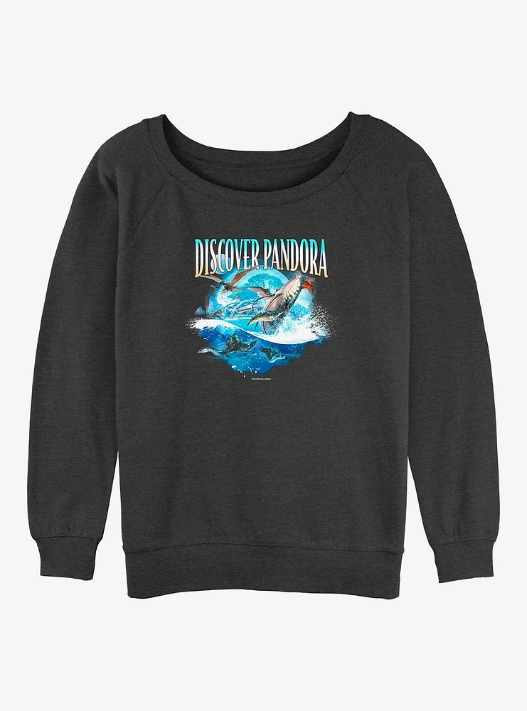 Avatar: The Way of Water Discover Pandora Girls Slouchy Sweatshirt