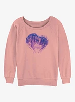 Avatar: The Way of Water Jake and Neytiri Face Heart Girls Slouchy Sweatshirt