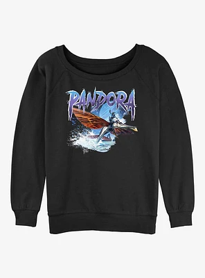 Avatar: The Way of Water Fly To Pandora Girls Slouchy Sweatshirt