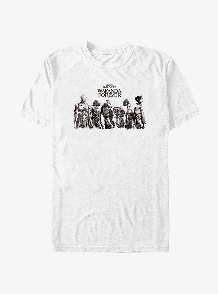 Marvel Black Panther: Wakanda Forever Character Lineup T-Shirt