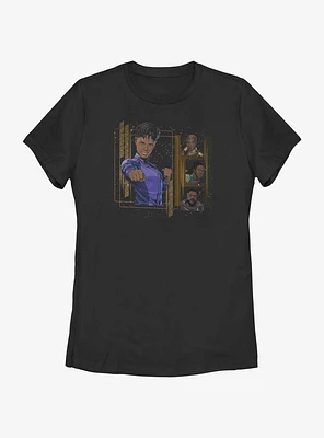 Marvel Black Panther: Wakanda Forever Character Panels Womens T-Shirt
