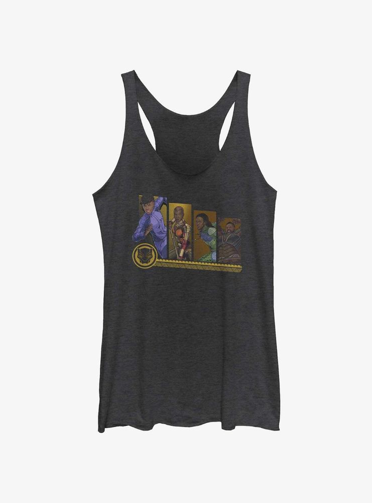 Marvel Black Panther: Wakanda Forever Hero Panels Womens Tank Top