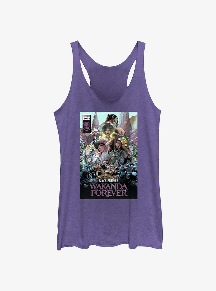 Marvel Black Panther: Wakanda Forever Comic Cover Womens Tank Top