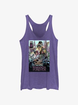 Marvel Black Panther: Wakanda Forever Comic Cover Womens Tank Top