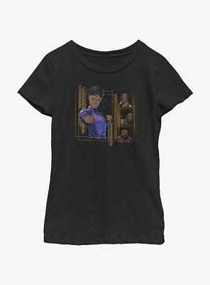 Marvel Black Panther: Wakanda Forever Character Panels Youth Girls T-Shirt