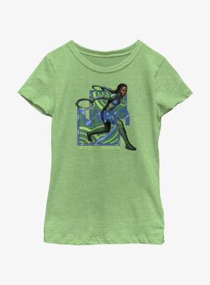 Marvel Black Panther: Wakanda Forever Nakia Badge Youth Girls T-Shirt