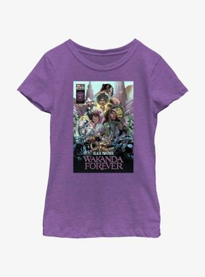 Marvel Black Panther: Wakanda Forever Comic Cover Youth Girls T-Shirt