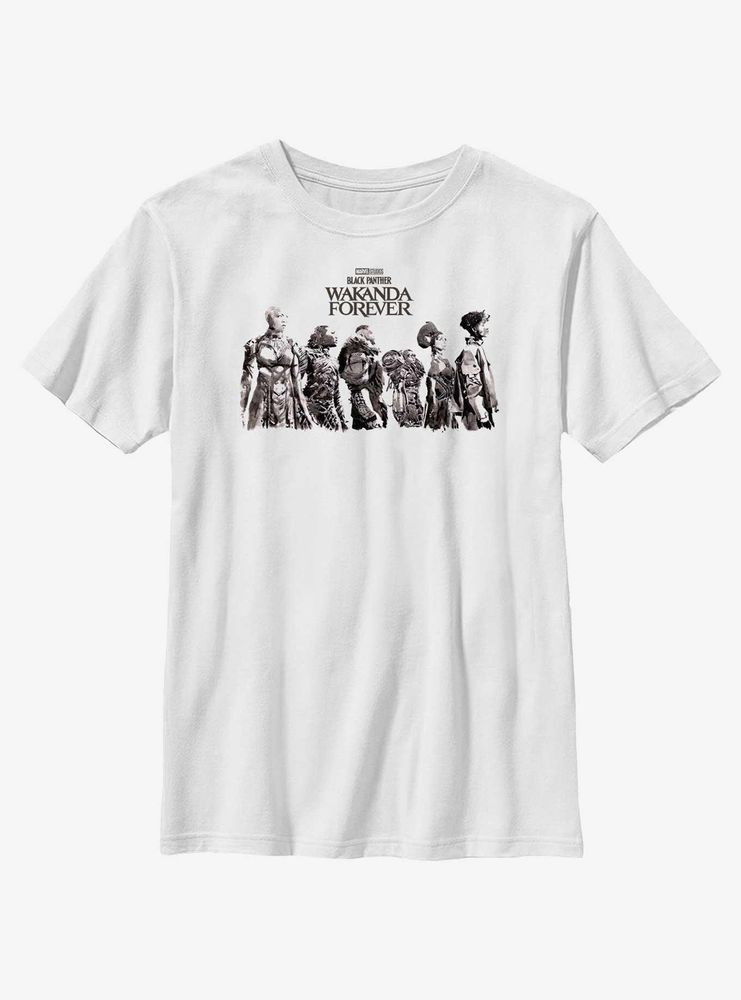 Marvel Black Panther: Wakanda Forever Character Lineup Youth T-Shirt