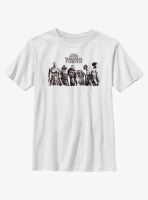 Marvel Black Panther: Wakanda Forever Character Lineup Youth T-Shirt