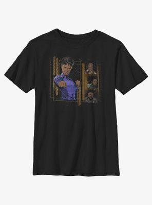 Marvel Black Panther: Wakanda Forever Character Panels Youth T-Shirt