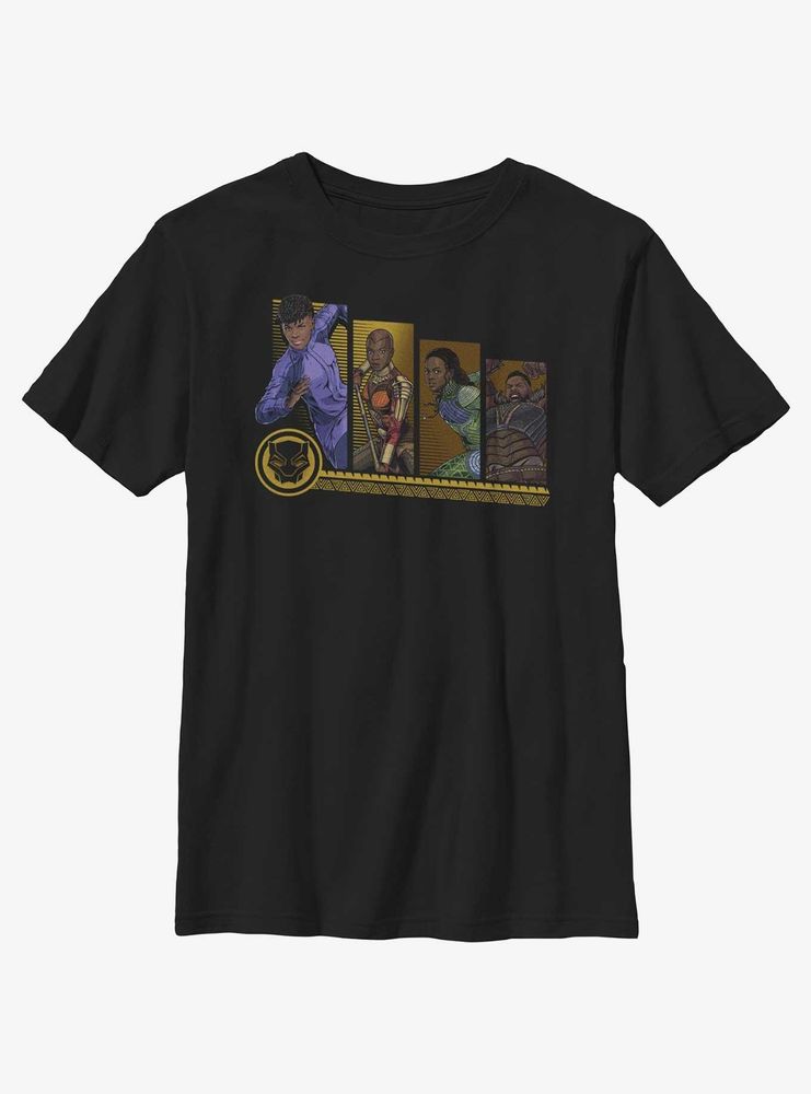 Boxlunch Marvel Black Panther: Wakanda Forever Hero Panels Youth T