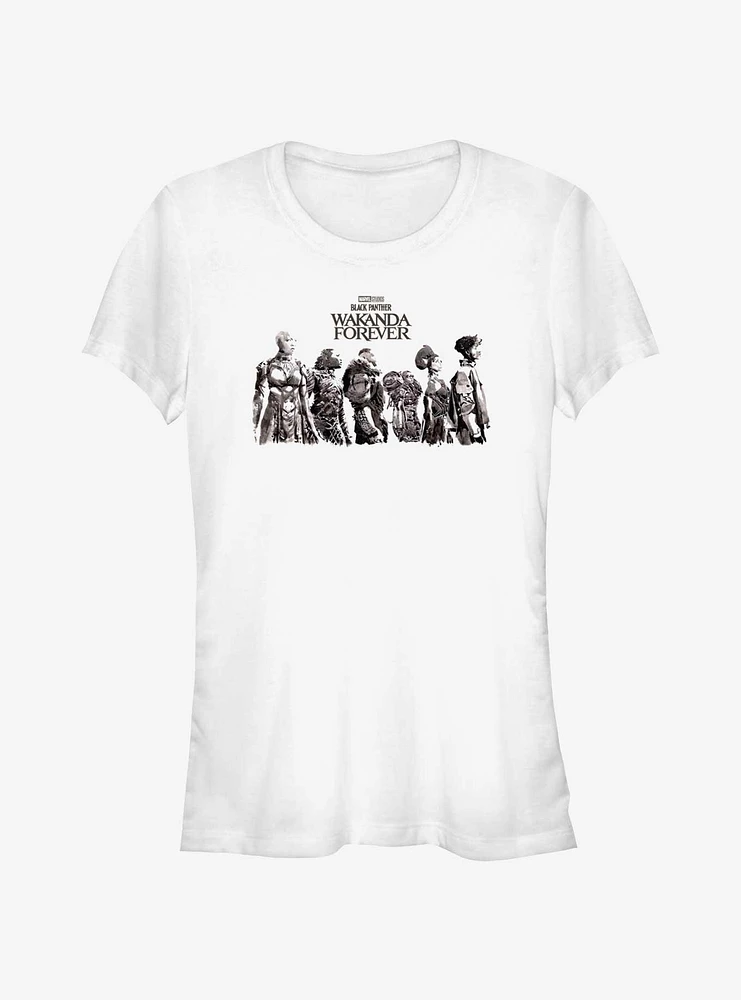 Marvel Black Panther: Wakanda Forever Hero Lineup Girls T-Shirt
