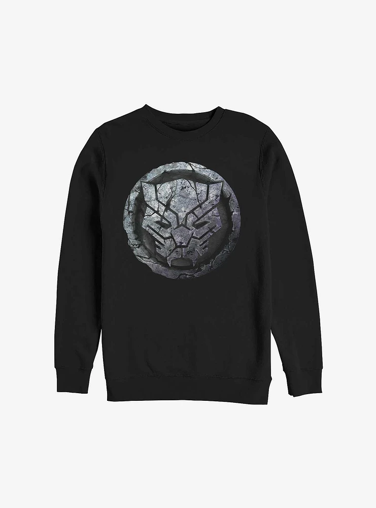 Marvel Black Panther Scratched Stone Sigil Sweatshirt