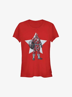 Marvel Red Guardian Action Pose Girls T-Shirt