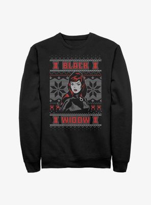 Marvel Black Widow Ugly Christmas Sweatshirt