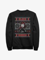 Marvel Black Widow Ugly Christmas Sweatshirt