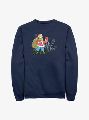 The Simpsons Santa Homer Jelly Season Sweatshirt