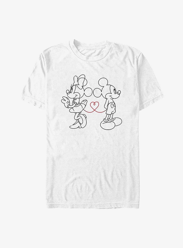 Disney Mickey Mouse & Minnie Heart Tails T-Shirt