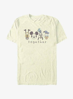Disney Mickey Mouse Together Group Heads T-Shirt