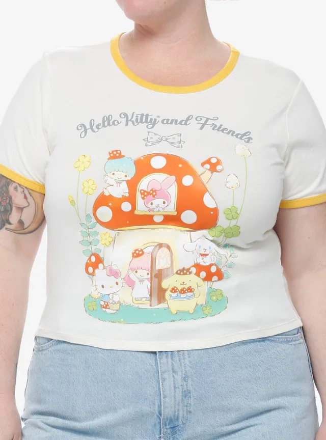 Hello Kitty And Friends Group Boyfriend Fit Girls T-Shirt