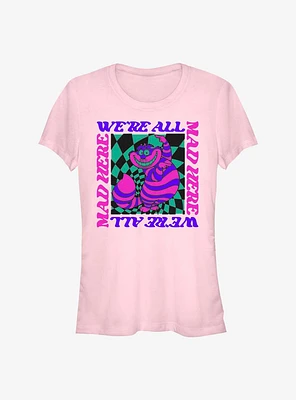 Disney Alice Wonderland All Mad Trippy Cheshire Girls T-Shirt