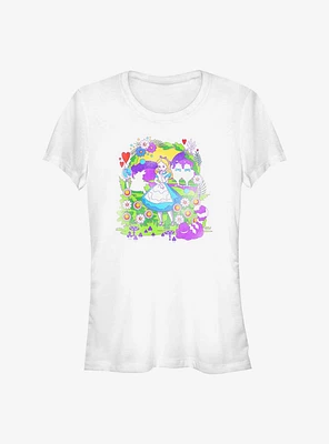 Disney Alice Wonderland Psychedelic Scene Girls T-Shirt